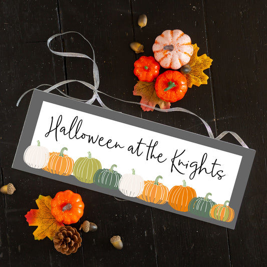 Personalised Autumn/Halloween Sign