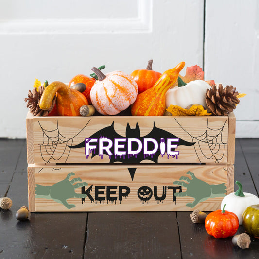 Personalised Halloween Crate - KEEP OUT!